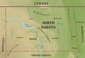 North Dakota State Map