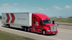 Autonomous Freight Service Dallas-Atlanta: A Game Changer in Trucking Industry, Kodiak Robotics autonomous self-driving truck on the road, revolutionizing the trucking industry