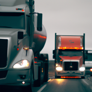 hyper realistic photo of Semis and tank trucks on highways mixed with other cars, stoic cinematic 4k, epic detailed 4k, epic detailed photograph, shot on kodak, detailed bokeh, cinematic hbo, dark moody