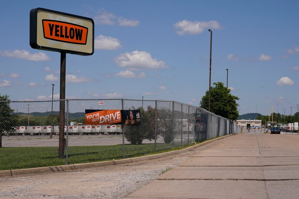 A view of the Yellow Trucking Terminal