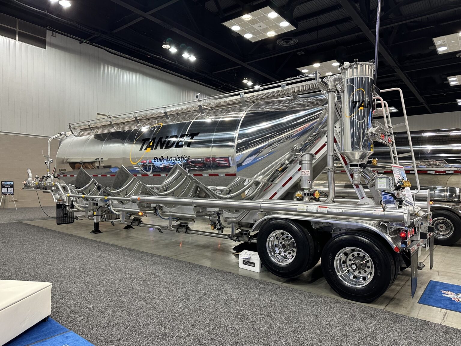 Tremcar showcasing BTI AutoClean Filtration System on tank trailer