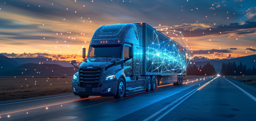 Trucking telematics connected vehicles, data analysis and transportation technology