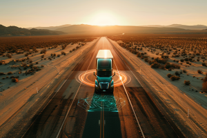 Trucking telematics connected vehicles, data analysis and transportation technology