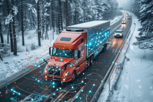 Trucking telematics connected vehicles, data analysis and transportation technology