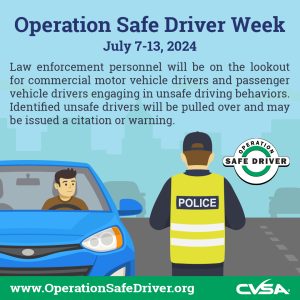 Operation Safe Driver Week 2024 (CVSA) Law Enforcement