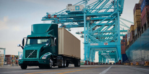 Volvo Electric Truck at Port Yard